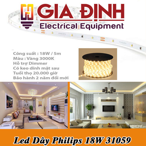đèn led dây Philips 18W 31059