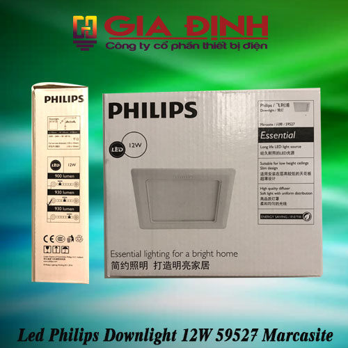 Đèn Led Philips Downlight 12W 59527 Marcasite