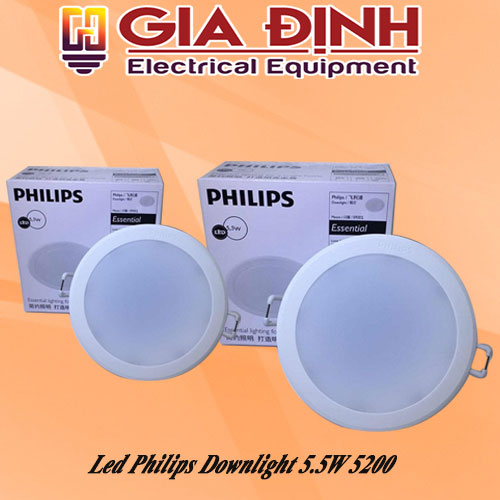 Đèn Led Philips Downlight 5.5W 5200 Meson Essential