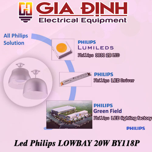 đèn Led Philips LOWBAY 20W BY118P