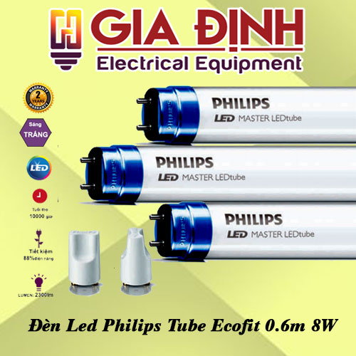 Đèn LED philips tube ecofit 0.6m 8W
