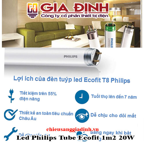 Đèn Led Philips Tube Ecofit 1m2 20W