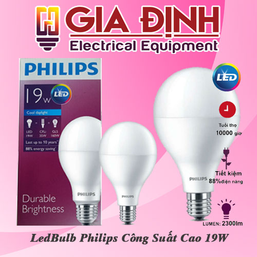 Đèn LedBulb Philips công suất cao 19W