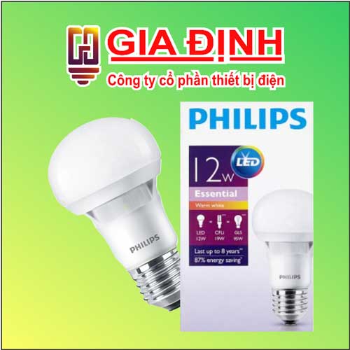 đèn Led Philips Bulb 12W Essential