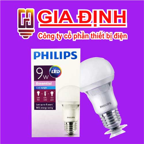 đèn Led Philips Bulb 9W Essential