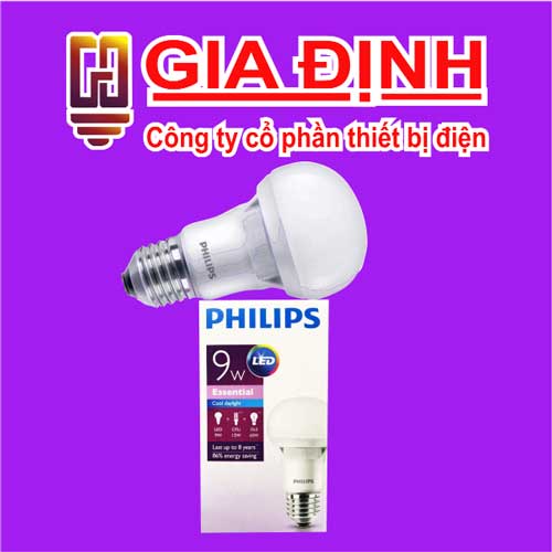 đèn Led Philips Bulb 9W Essential